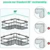 Basket Organizer Bathroom Corner Triangle Shelf Wall Mounted Storage Shelves Shampoo Holder Cosmetic Rack Iron Shower Drain 4