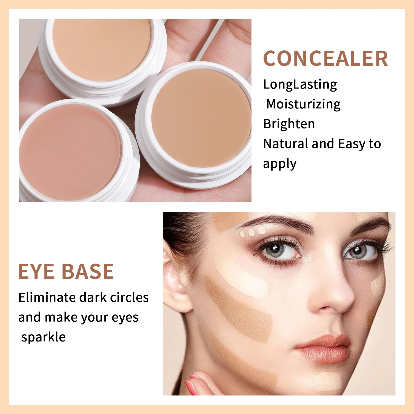 QIC Qini Color Softening Concealer Foundation, delicate and docile to cover acne spots and dark circles concealer 3