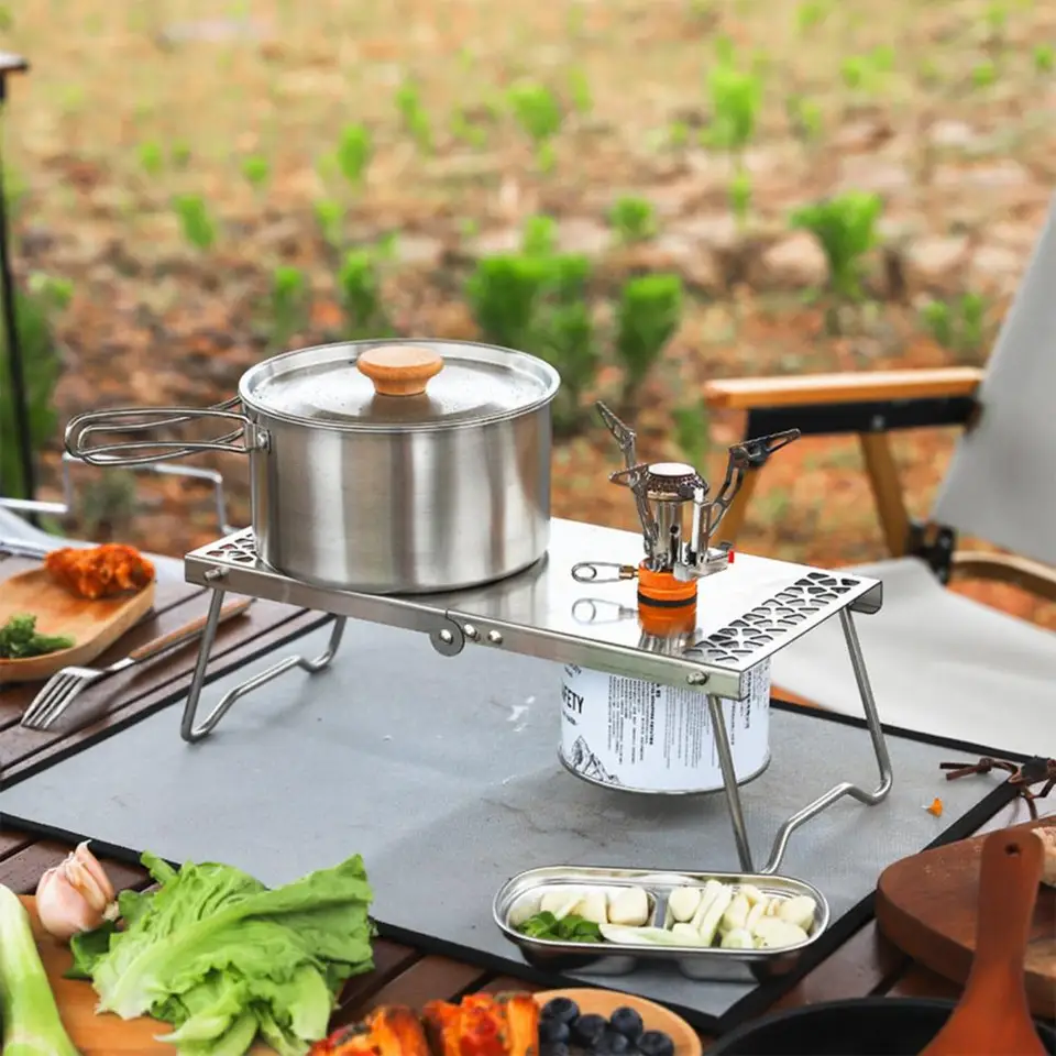 Réchauds de Camping,Réchaud de Camping Portable en Acier Inoxydable