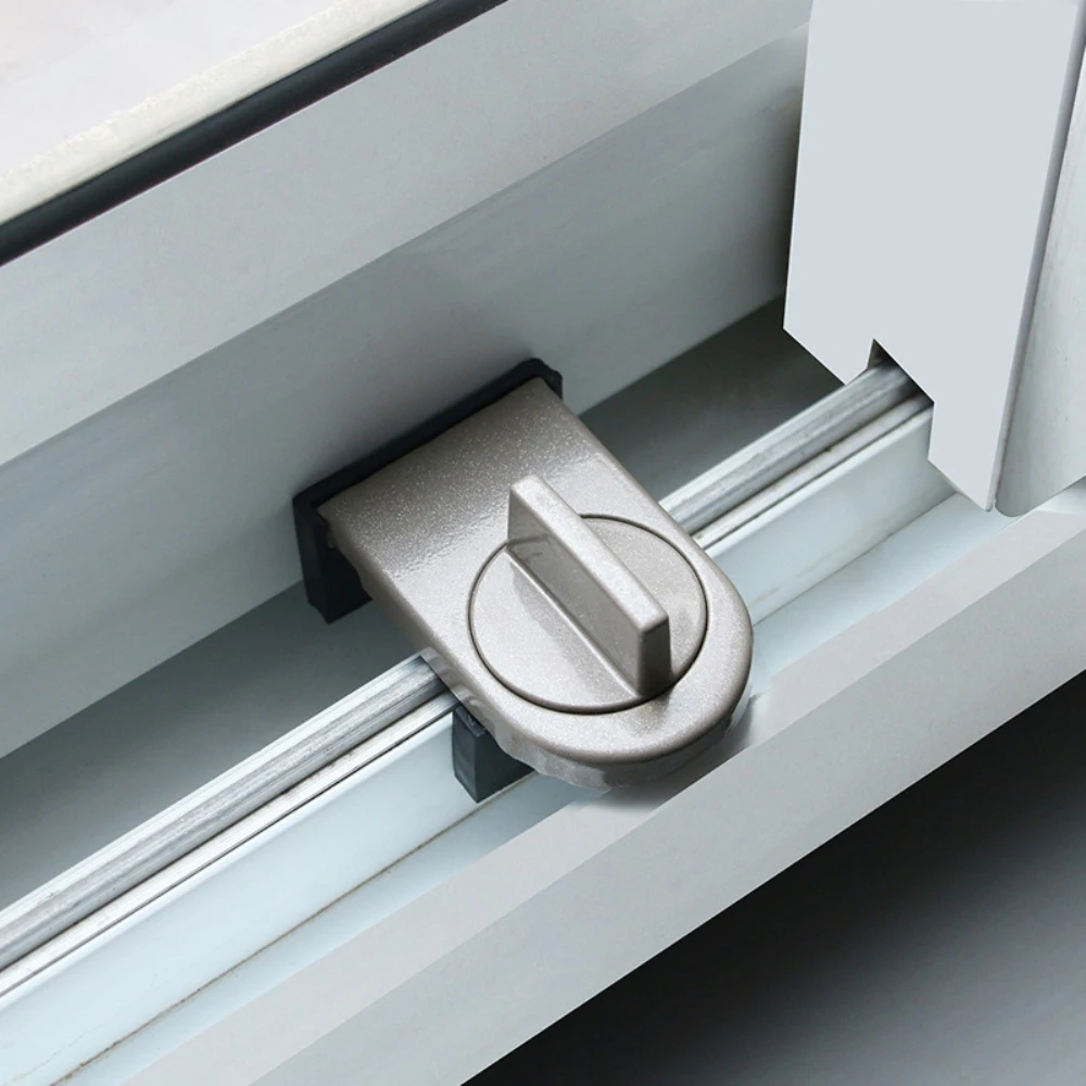 Description Picture 5 of item1/2/3pcs Sliding Door Locks Adjustable Security Door Lock Aluminum Alloy Sliding Window Frame Stopper Door Hardware Accessories