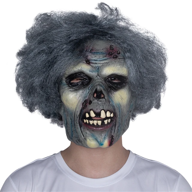 Masque d'halloween avec sourire d'horreur, masque de démon aux yeux blancs,  2021 - AliExpress