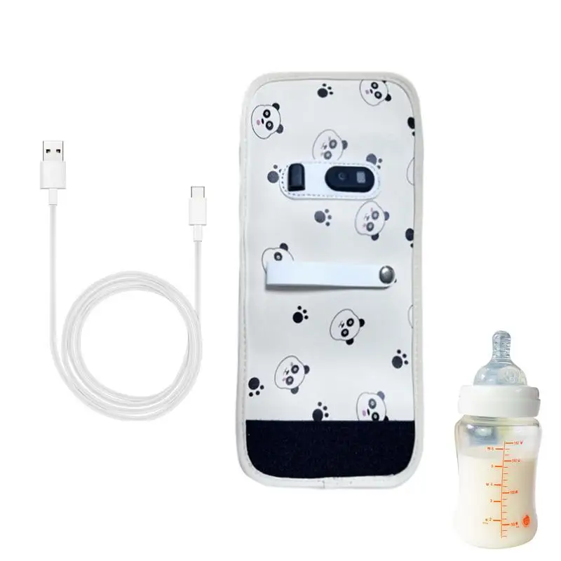 

Портативная грелка для бутылок, USB-грелка для бутылок с ЖК-дисплеем, легкая в эксплуатации, мягкая, теплая, безопасная, легкая Бутылка для путешествий