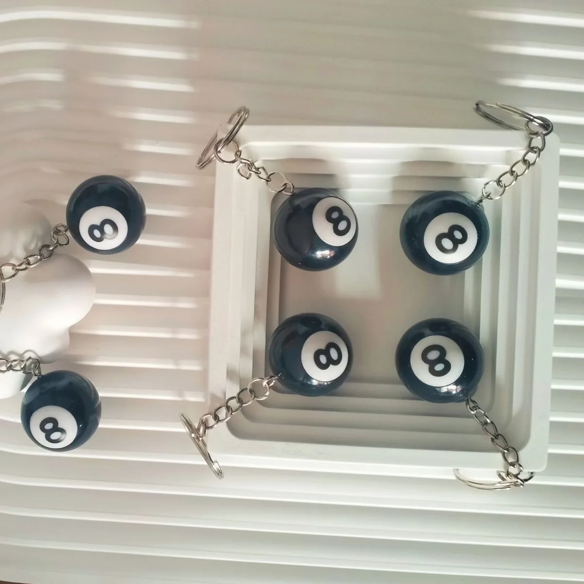 Billiard Ball Keychain - Design Close-up