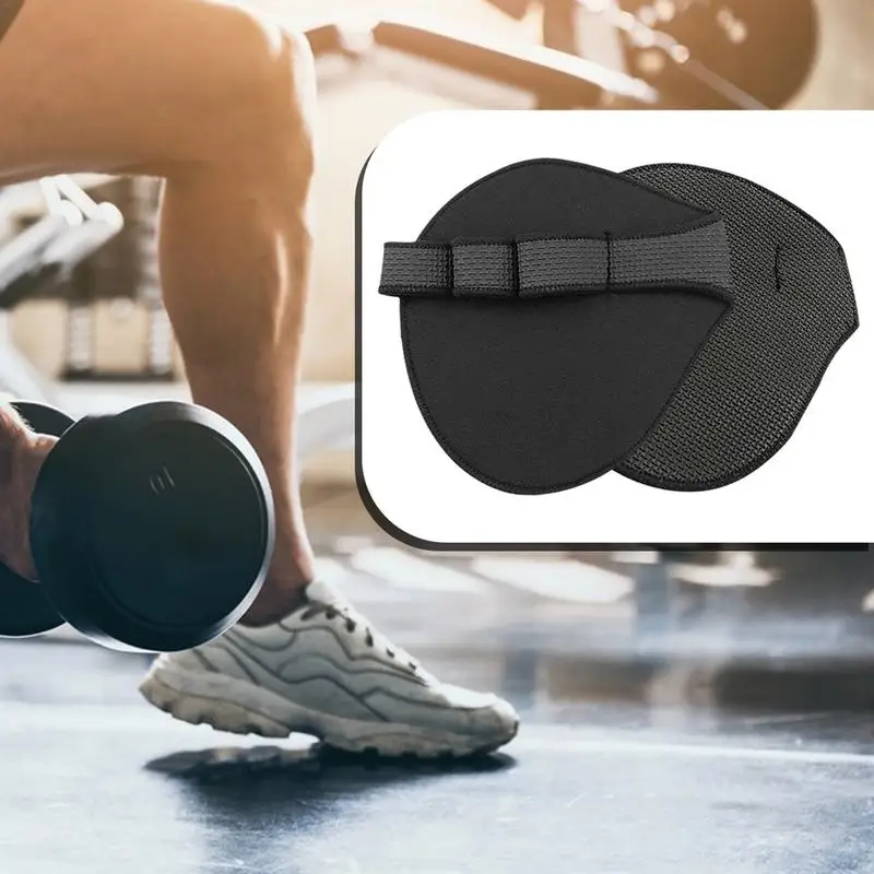 Deadlift Hand Guard 1 Pair Barbell Anti-Slip Mat Weightlifting Palm Pad Non-Slip Comfortable 4-Finger Coverage Hand Guard