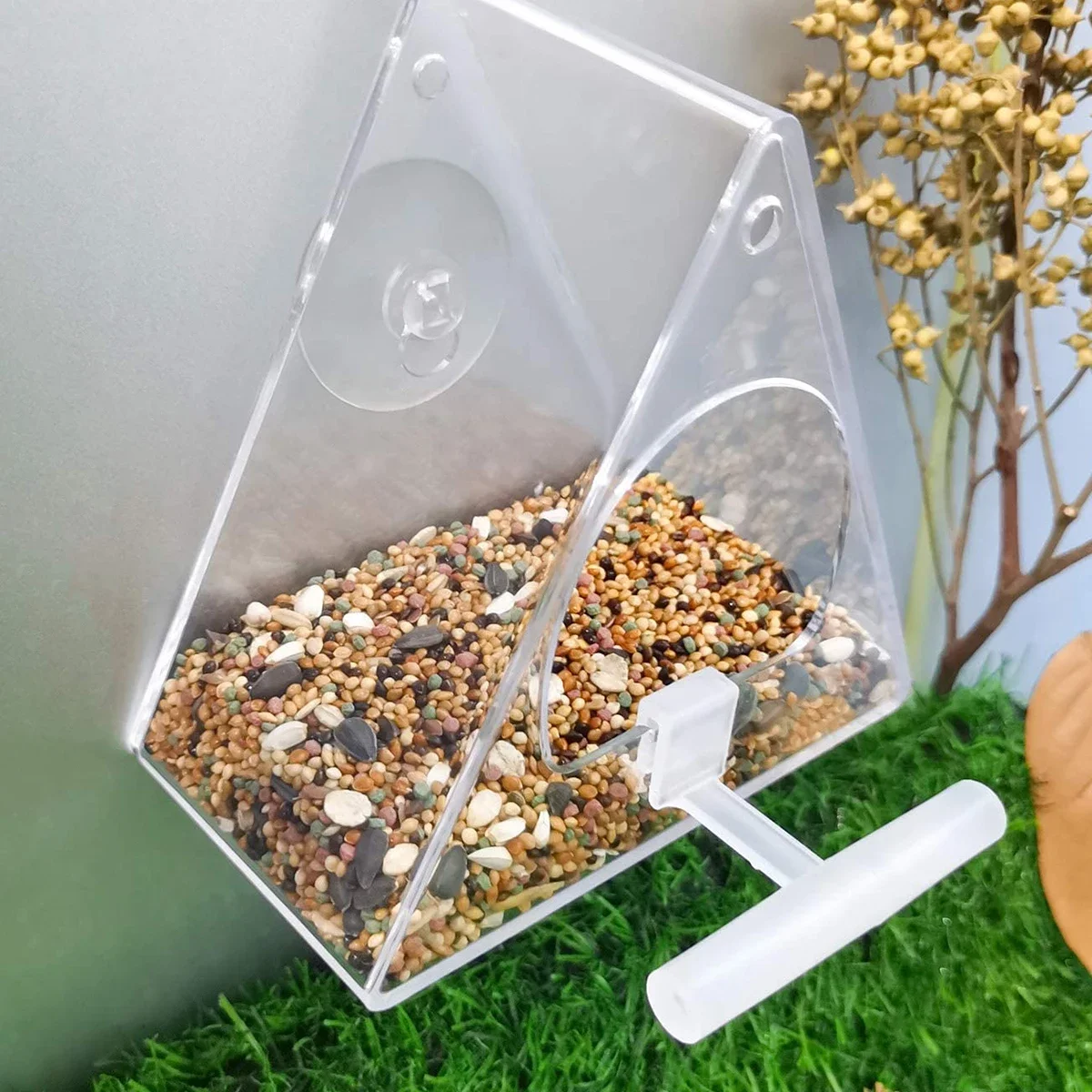 Clear Acrylic Bird Feeder 4