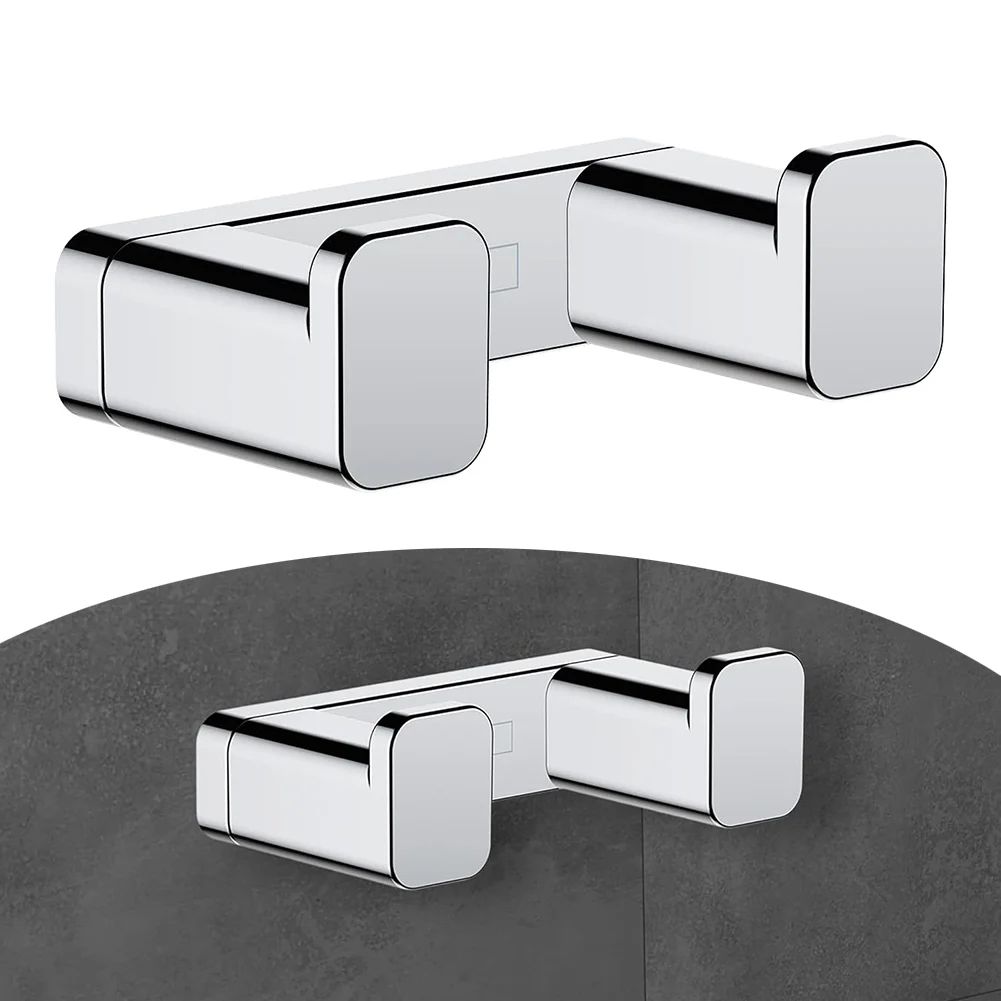 

Metal Double Hook Wall Mount Bathroom Towel Hooks Coat Clothes Hooks Door Clothes Double Robe Organizer Hook