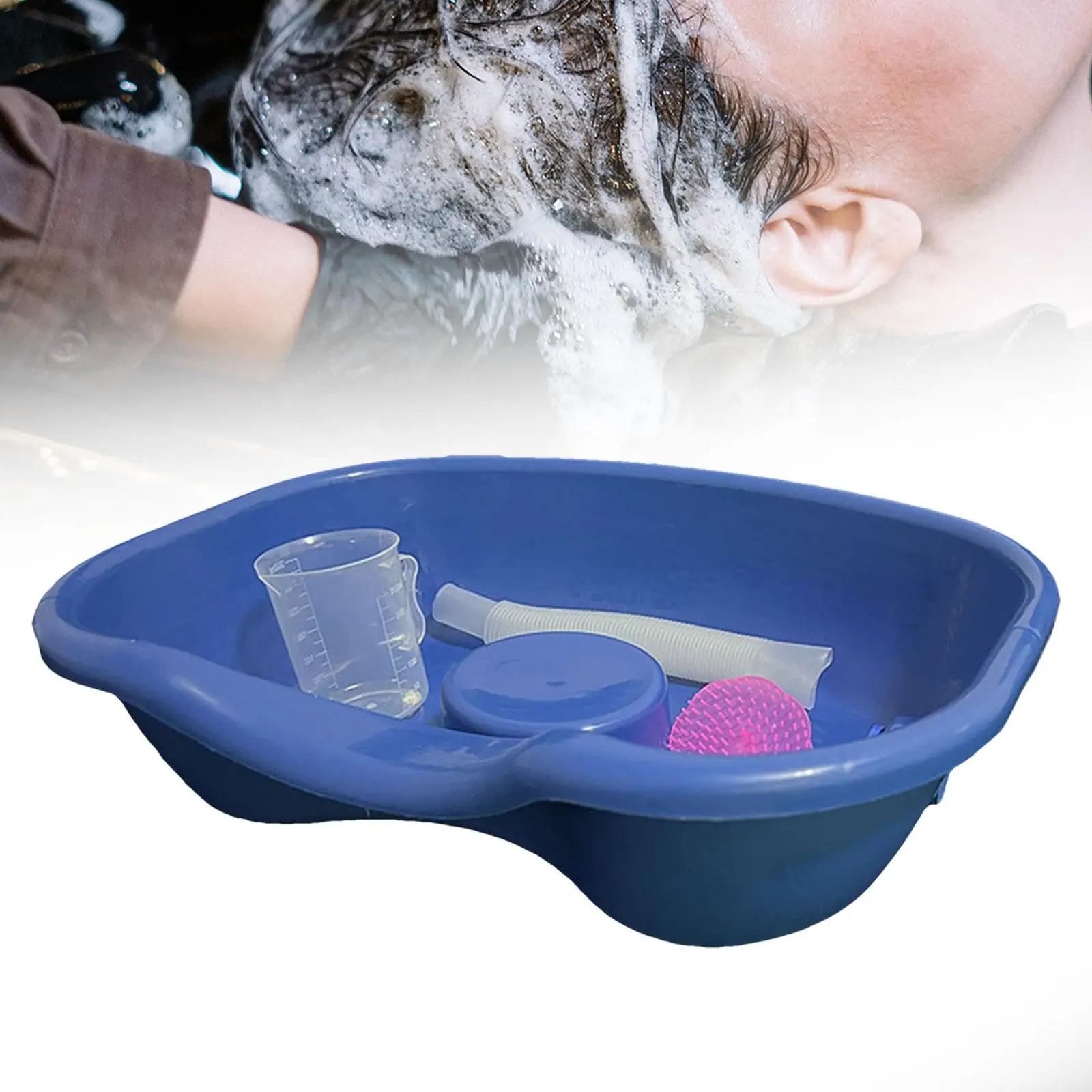Portable Shampoo Bowl Daily Living Aids 46x35cm, Lightweight