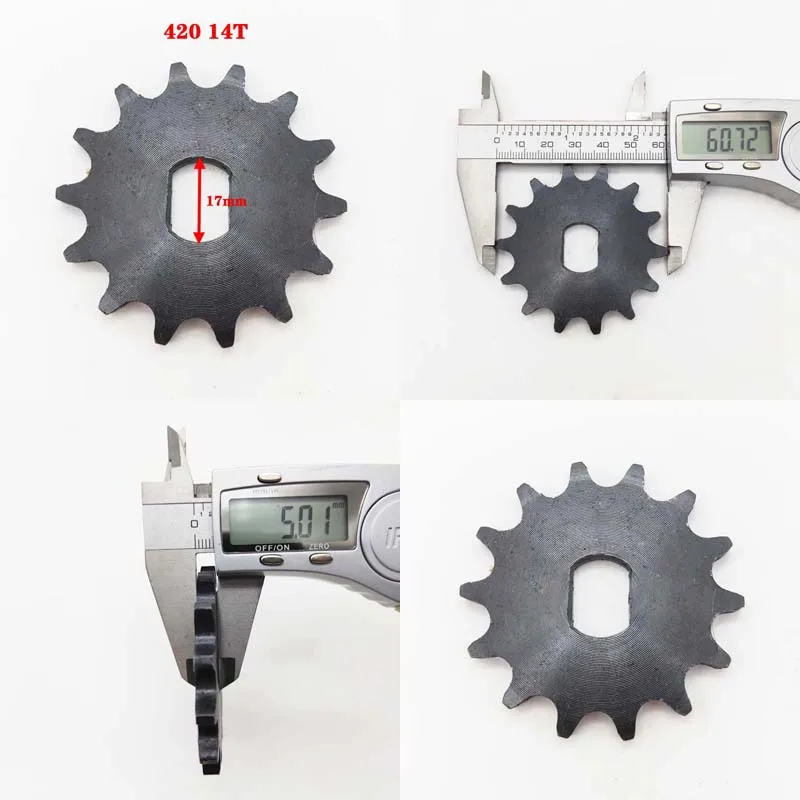 Innenloch 17 * 12 mm 420 Kettenrad 9T10T11T12T14T16T18T20T passend für BM1418ZXF MY1020Z Untersetzungsmotor – Detail 6
