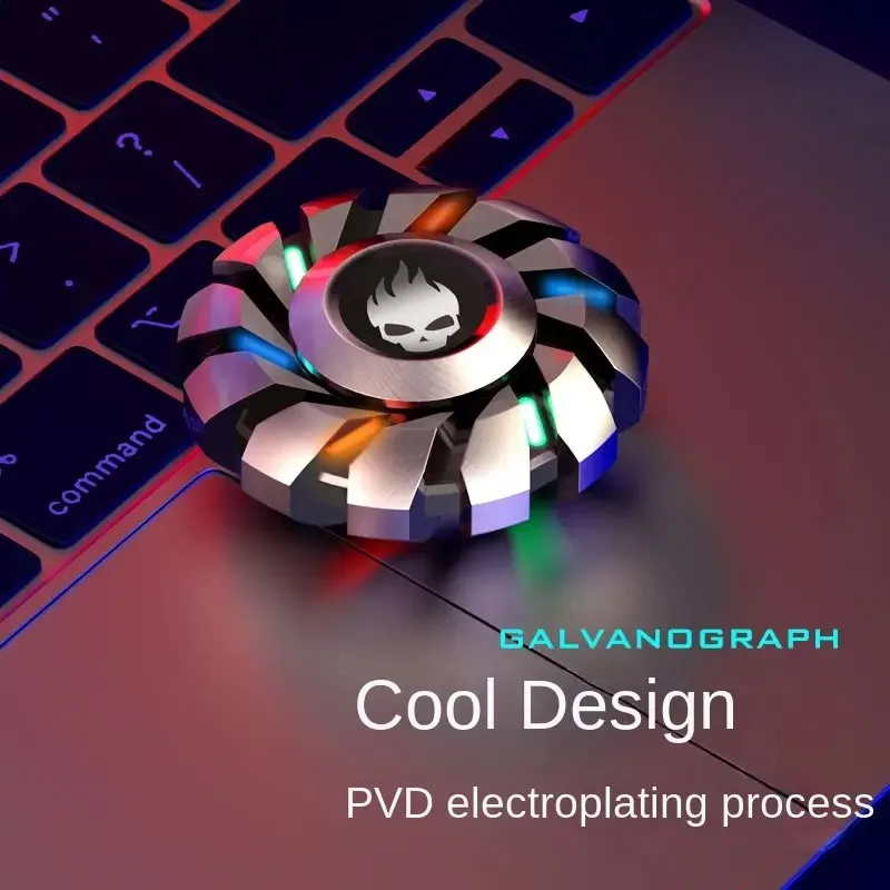 

Luminous Fidget Spinner EDC Metal High-grade Stress Relief Rainbow Light Fingers Toy For Children Adult Fast Delivery Products