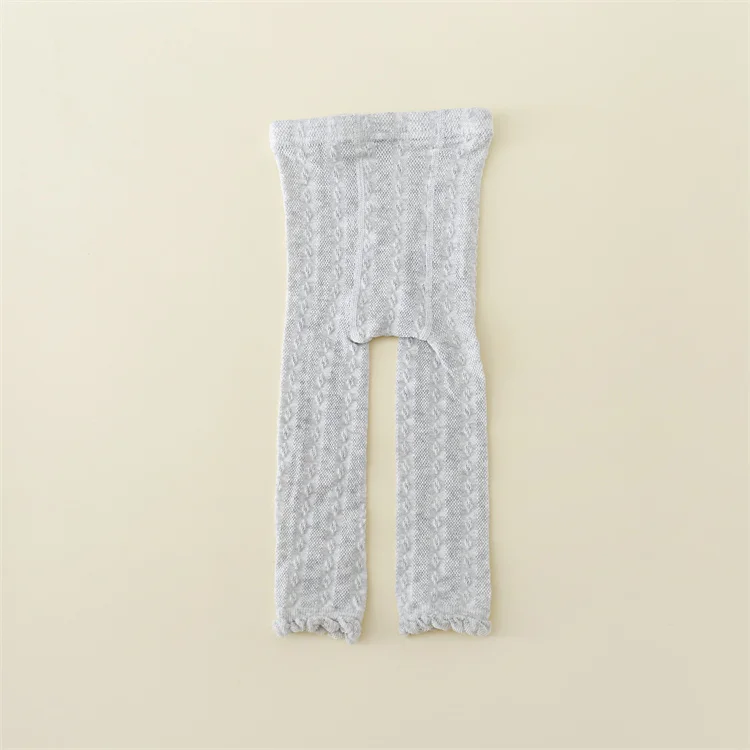 Sommer Neugeborenen Baby Strumpfhosen Für Mädchen Baumwolle Infant Mesh Dünne Mädchen Legging Weiche Neun Strumpfhosen Feste Beiläufige Prinzessin Bogen Engen – Detail 6