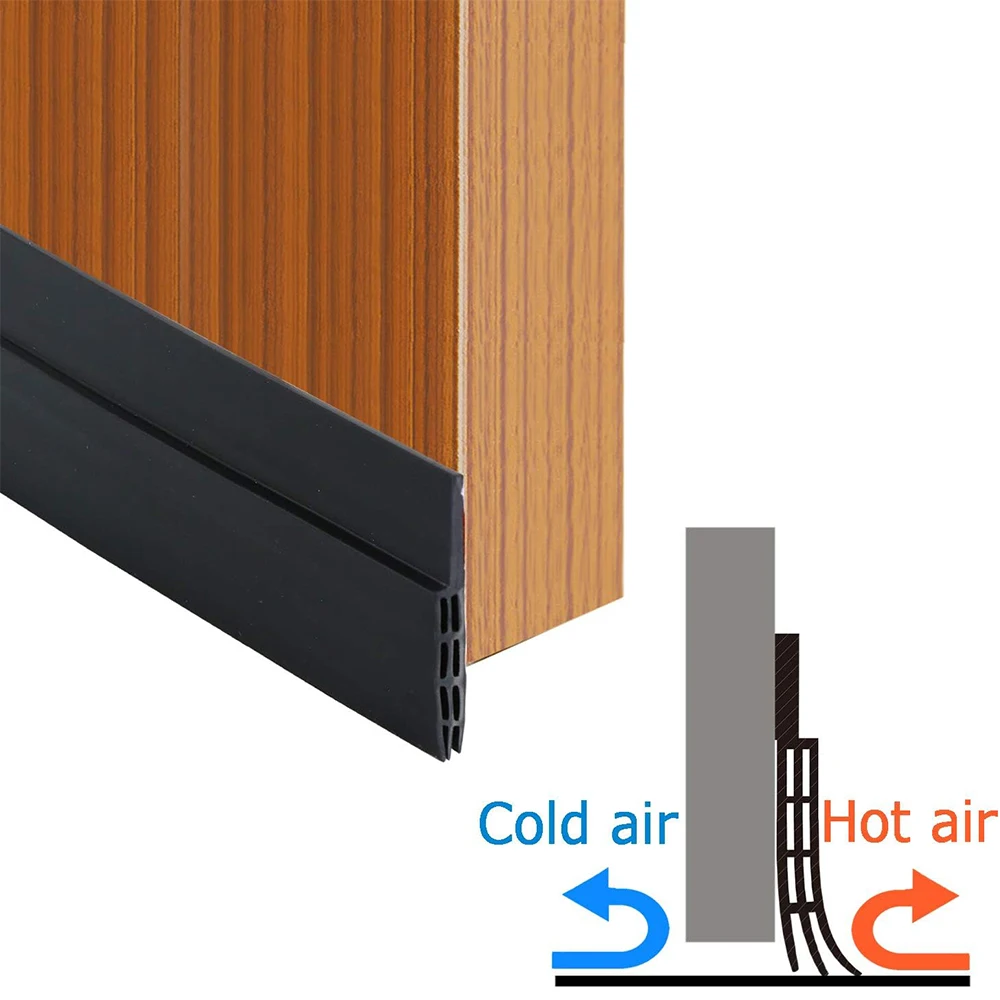 Under Door Draft Stopper 1m Silicone Rubber Sealing Strip