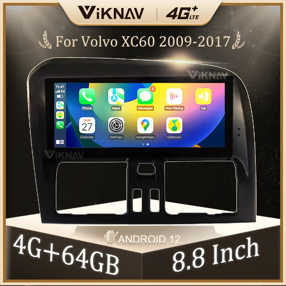

8.8 Inch Andriod11 Car Radio Upgrade Stereo For Volvo XC60 2009-2017 Multimedia Player GPS Carplay Android Auto Head Unit
