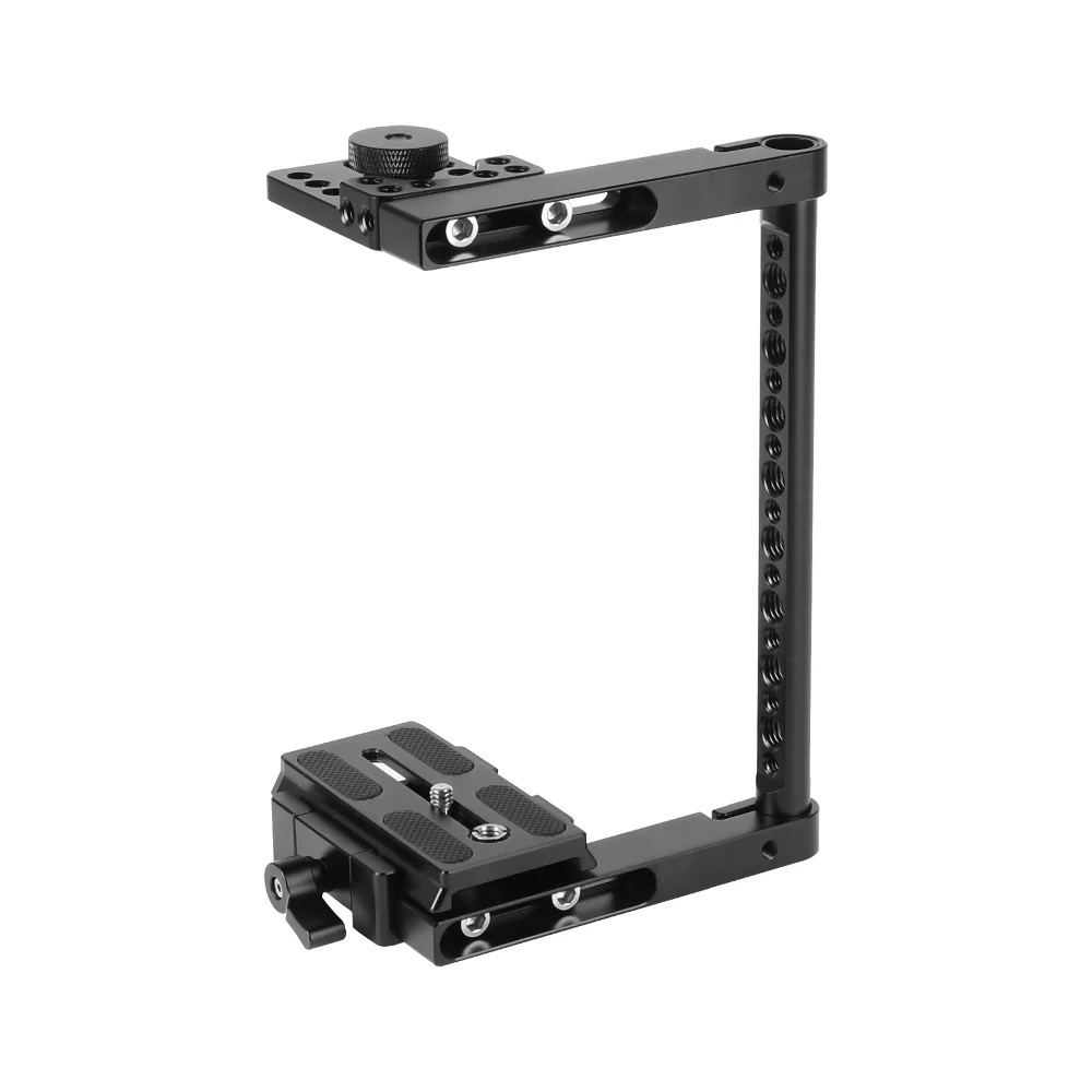 

CAMVATE Simple Camera Half Cage With Manfrotto Quick Release Baseplate 1/4"-20 Mounting Stud For DSLR Cameras Photography Video