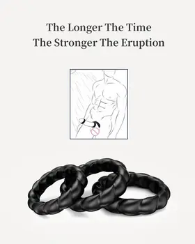 Cock Ring Reusable Silicone Delay Ejaculation SErection Adult Sex Toys High Elasticity Time Lasting Ring Cock For Men 4