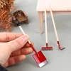 3Pcs 1:12 Dollhouse Miniatures Gardening Shovel Rake Hoes Farm Tool For Doll House Garden Tools Decor Kids Pretend Play Toys 5