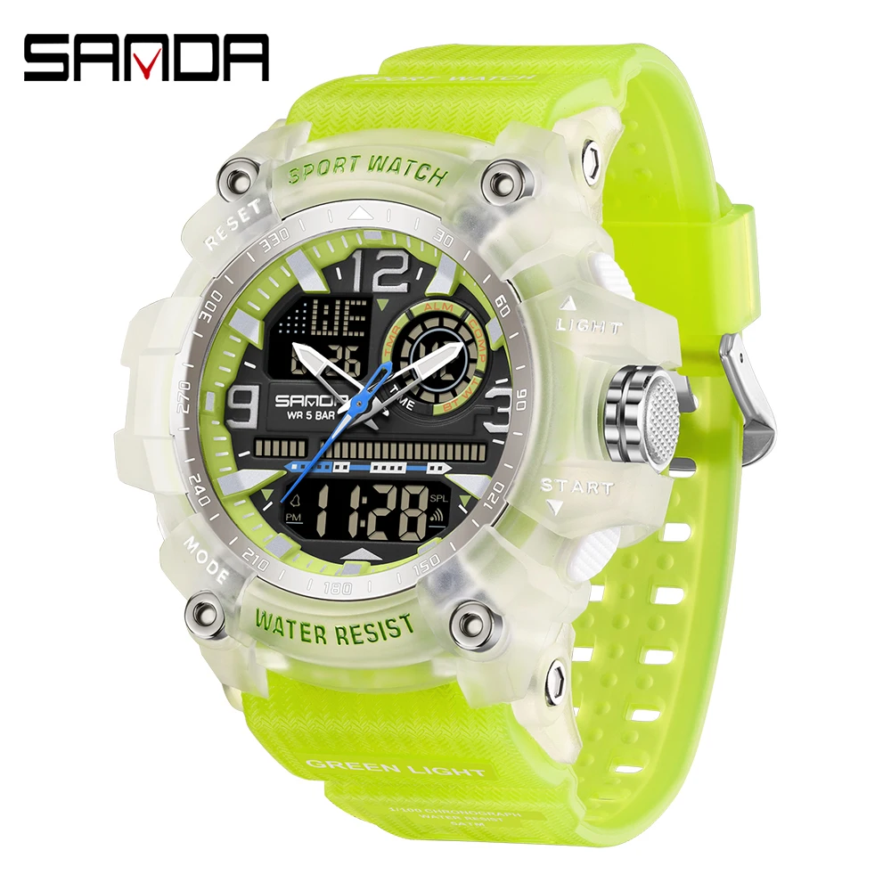 Men's Large Dial Multi-Functional Outdoor Waterproof Sports Watch