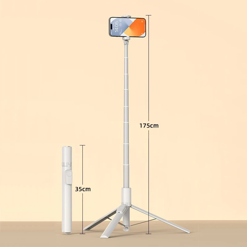Ultra Long Selfie Stick with Bluetooth Remote and Auto Open Feature