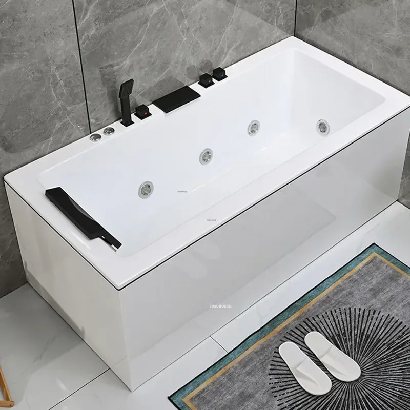 Household Bathtub Bathroom Supplies Small Apartment Homestay Constant Temperature Surf Massage Acrylic Bathtub Surf Jacuzzi L 2