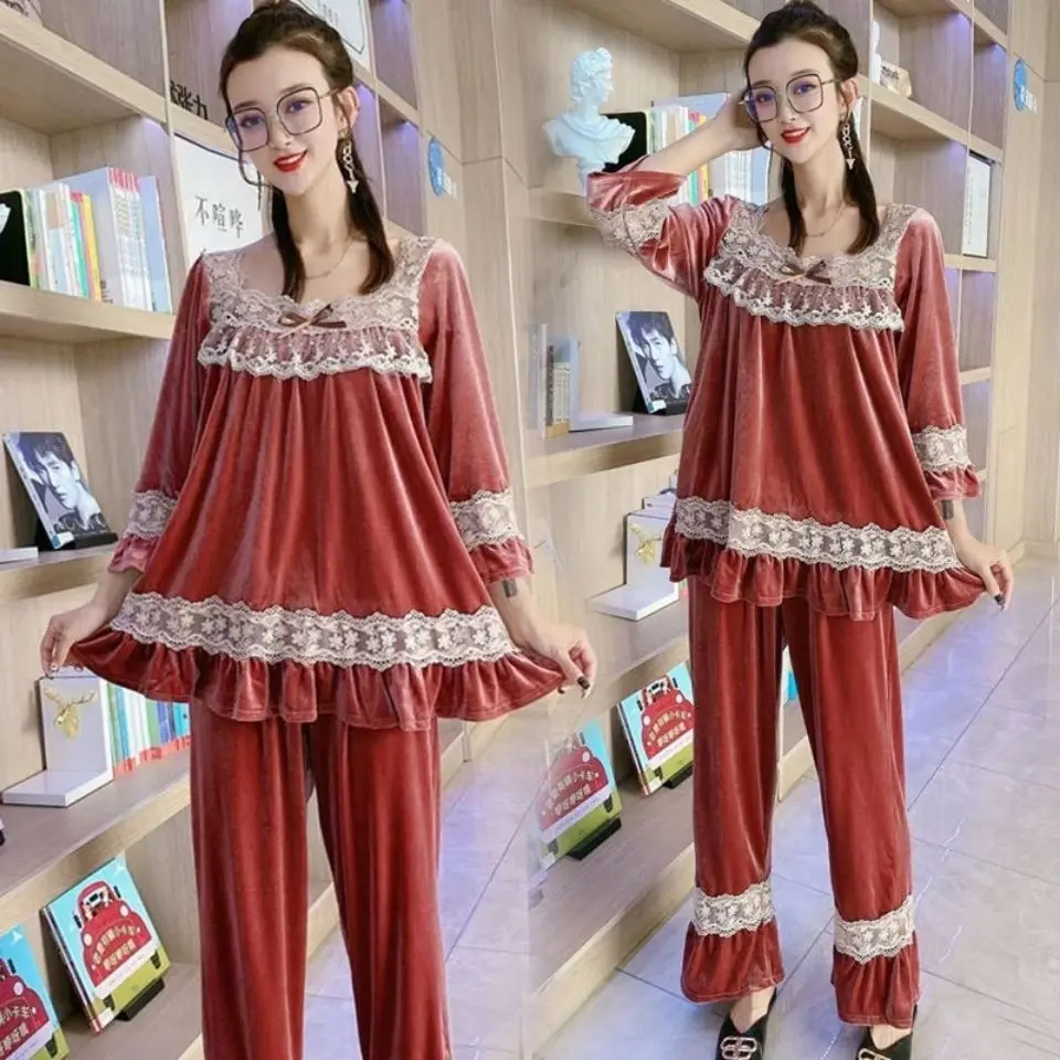 2022 Spring New Fashion Pajamas Women Suits Loose Fashion Pajamas Homewear Sets Euro-America Style Fashion Clothes Boutique