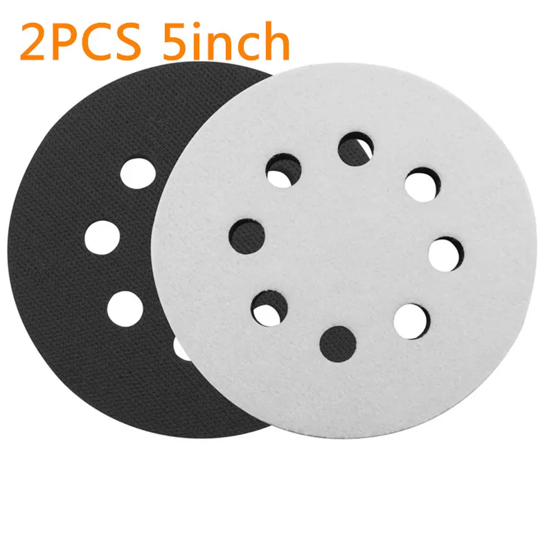 2PCS 5 Inch(125mm) 8Hole Soft Sponge Interface Pad for Sanding Pads