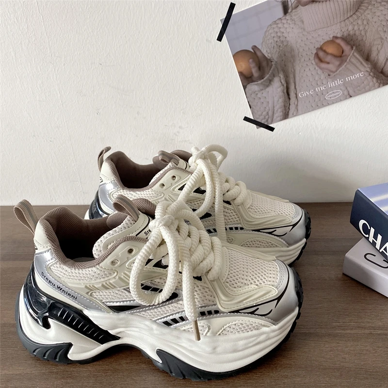 

Uncle Xi, Niche Thick Soled DaD ShoeS, Female Instagram Super Hot 2024 New Versatile Casual SportS ShoeS Show Small Feet