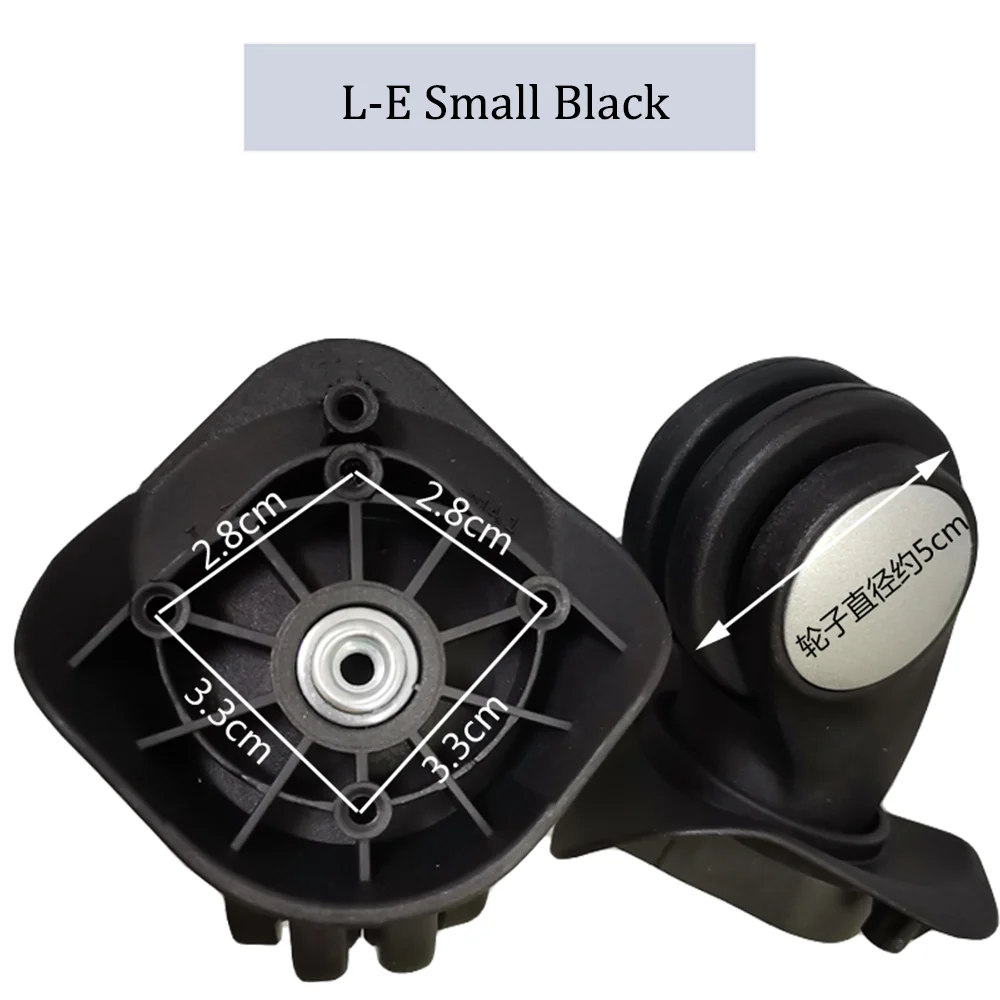 For Hongying L-E Black Nylon Luggage Wheel Trolley Case Wheel Pulley Sliding Casters Universal Wheel Slient Wear-resistant