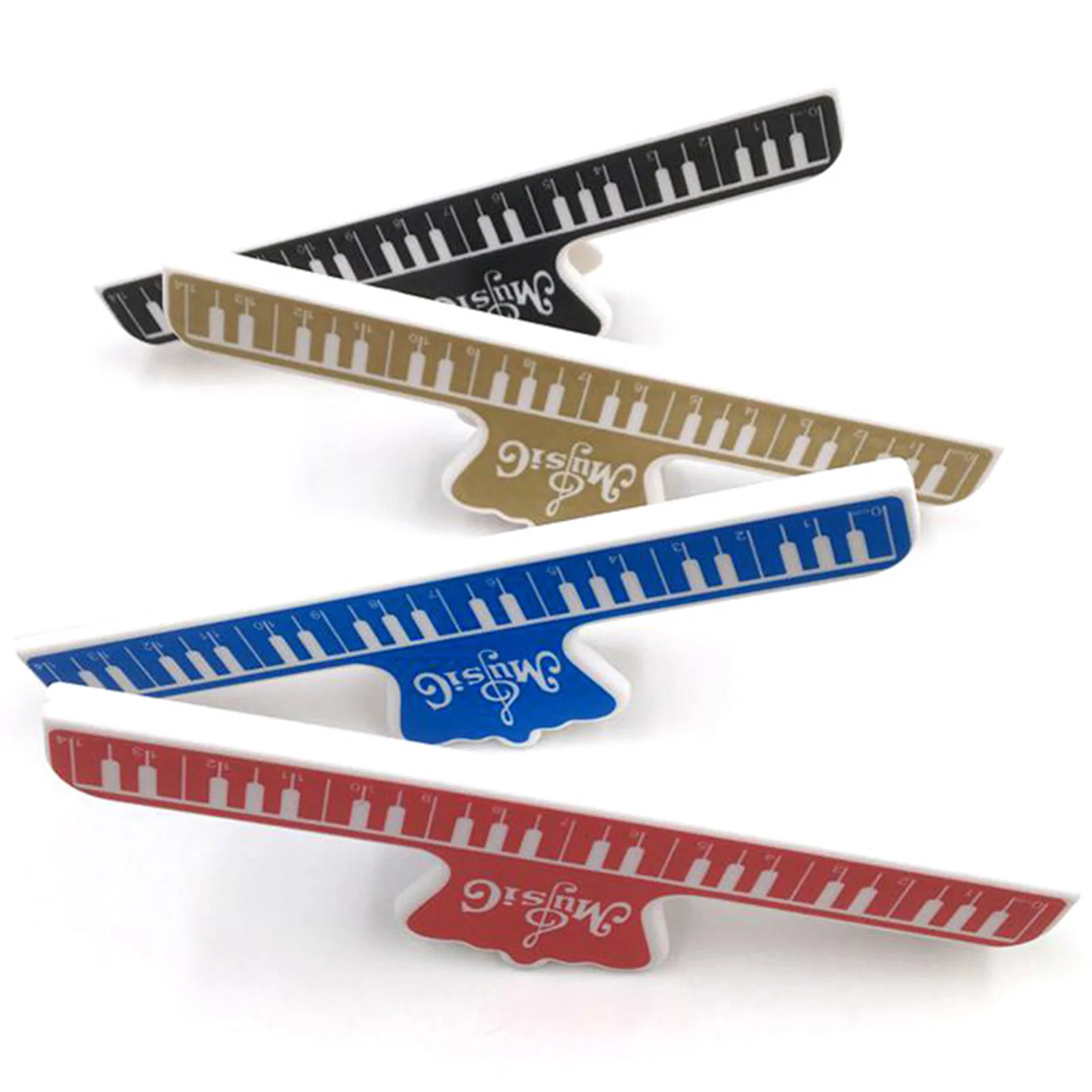 

Sheet Music Clamp-On Music Stand Clips with Piano Keys Pattern Lightweight Clip for Holder Music Book Mark Paper