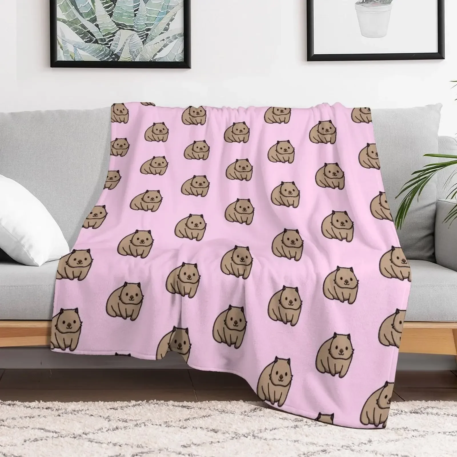 Wombat Throw Blanket Flannel Fabric Luxury Thicken Blankets 4