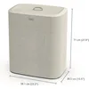 Tota - Trio 90-liter Laundry Hamper Separation Basket with lid, 3 Removable Washing Bags with Handles- Ecru 3