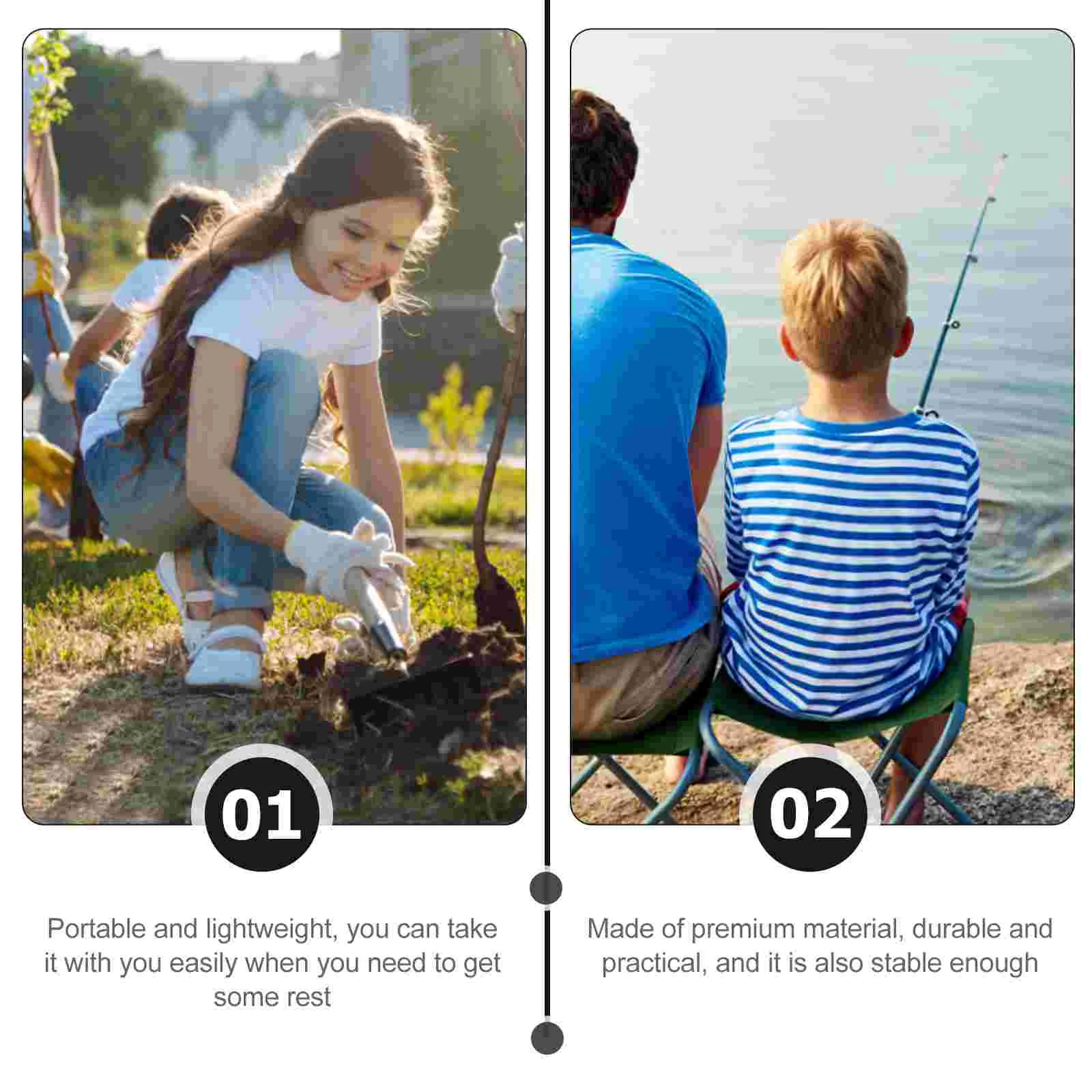 Outdoor Stools Portable Garden Stool Foam Planting Stool Stool Strap Gardeners Work Stool Tool Bag Gardening
