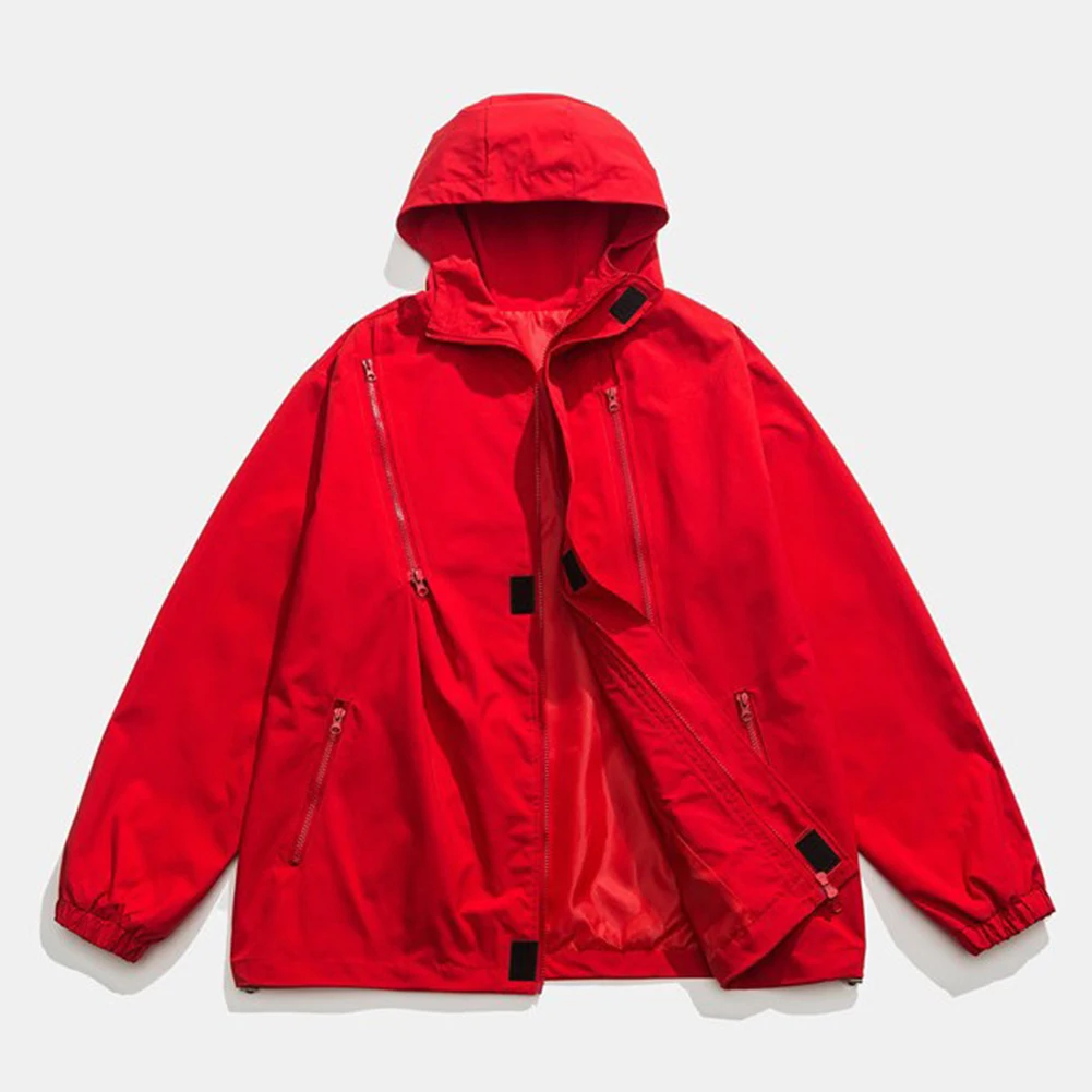 

Male.Coat Mens Windproof Jacket Solid Color Baggy Camping Casual Cycling Long Sleeve Loose Mountaineering Outdoor
