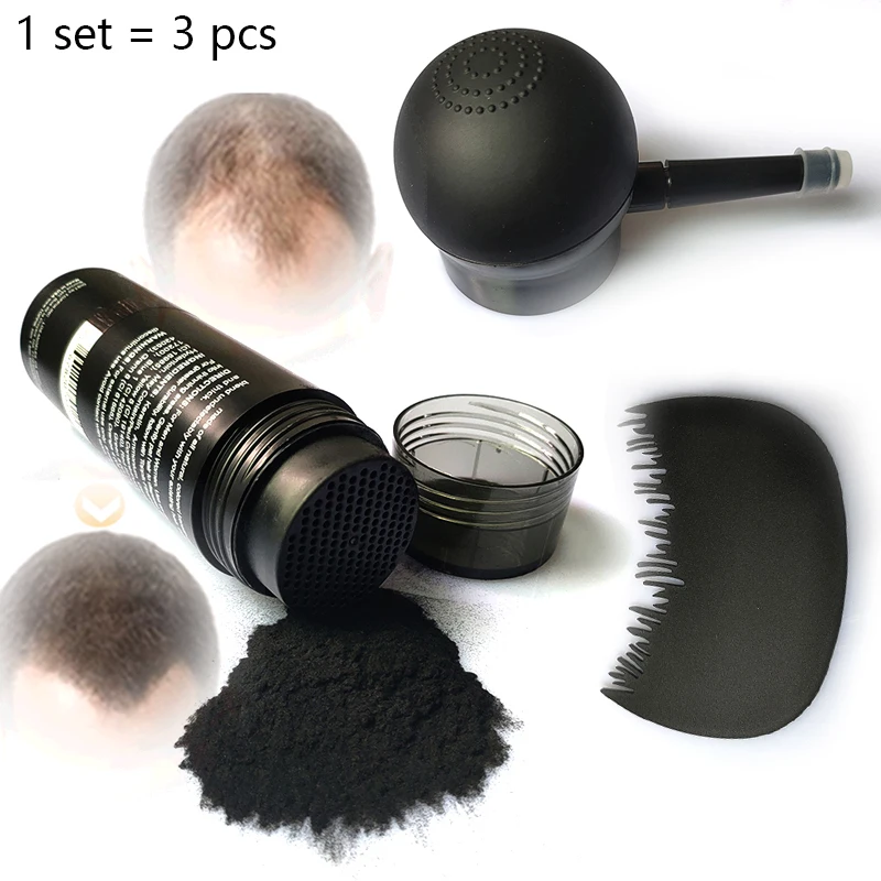 1set 27.5g Hair Building Fibers Hair Full Instantly Fibras Capilares Fiber Hold Spray Topic Powder Treatment Tool