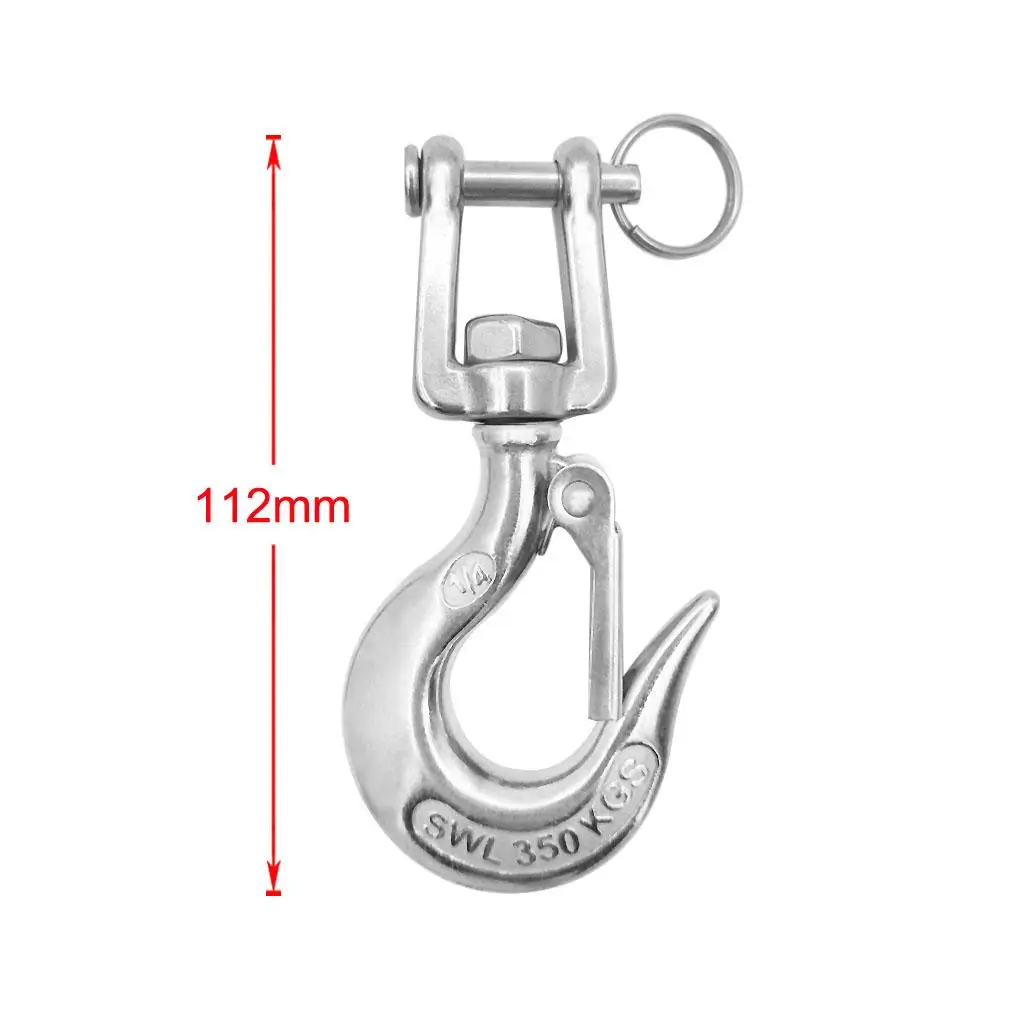 Stainless Steel Clevis Hook for Winch Rope with Traction Strap