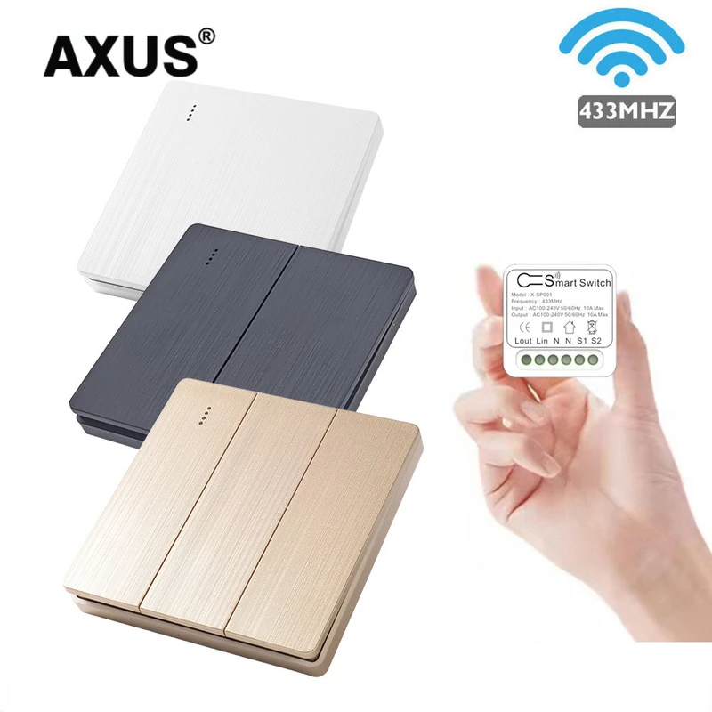 AXUS ЕС 10 А мини RF 433 МГц умный «сделай сам» беспроводной переключатель 110 В 220 В модуль приемника с электрической поддержкой 2-стороннего таймера управления домашней лампой