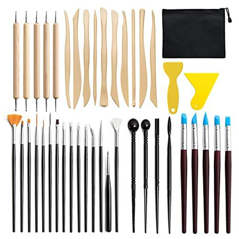 wood pellet press 42 Pcs Clay Sculpting Tools, Polymer Clay Set, Modeling Clay Tools Set, Ceramic Tools, Pottery Carving Tools wood routers for sale Woodworking Machinery