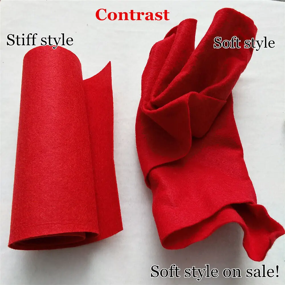 Multicolor Soft Felt Fabric 20x90cm Non-woven Felt Sheet DIY Sewing Doll Craft Accessories 1.4mm Thick