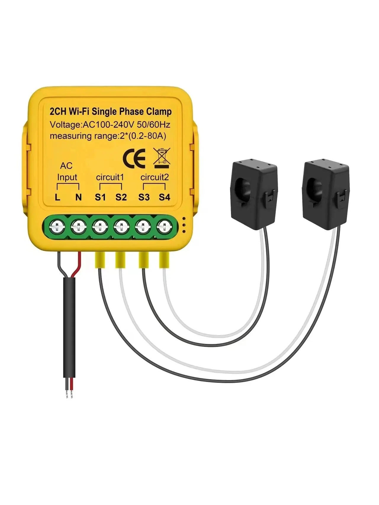 Smart Life WiFi Energy Meter & Current Sensor for Electrical Monitoring
