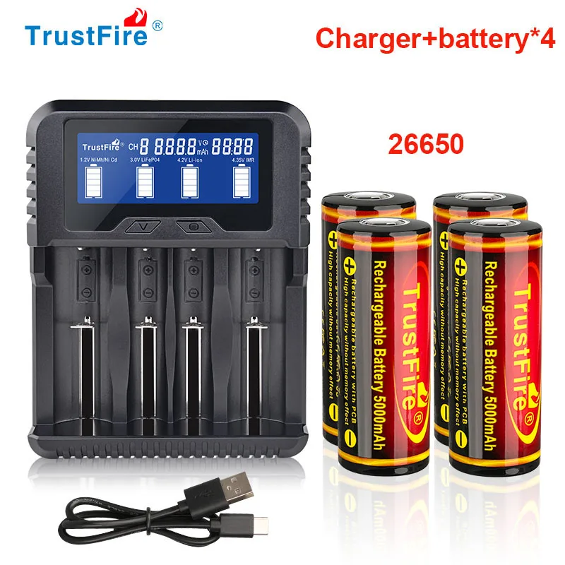 Trustfire26650BatteryRechargeableBattery37VCapacityLiion