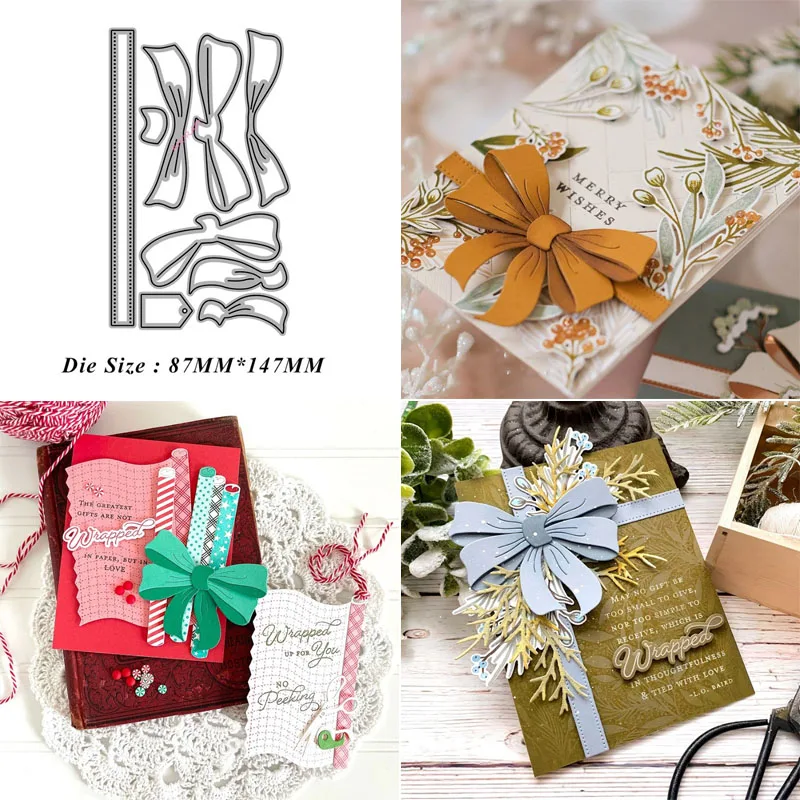 

Bow Decoration New Cutting Dies Metal Cut Dies Stencils Scrapbooking Photo Album Decorative Embossing DIY Paper Cards