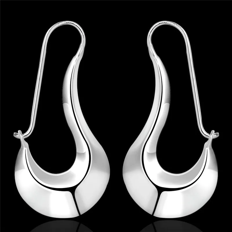 Fine 925 Sterling Silver Drop Earrings for Women, Charm Jewelry, Fashion, Wedding, Engagement, Party, Nice Gift - 4