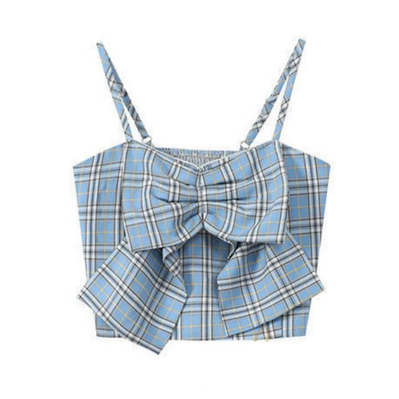 

K-pop Clothes Women Jazz Dancer Outfit Summer Music Festival Clothing Concert Outfits Stage Costume Rave Wear Plaid Vest JL4470