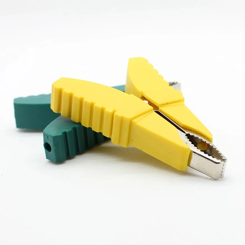 50A Stainless Steel Electronic Alligator Claw Car Battery Clamps Crocodile Tongs Wire Connectors Color Test Crocodile Clips alligator clips alligator clip adapter