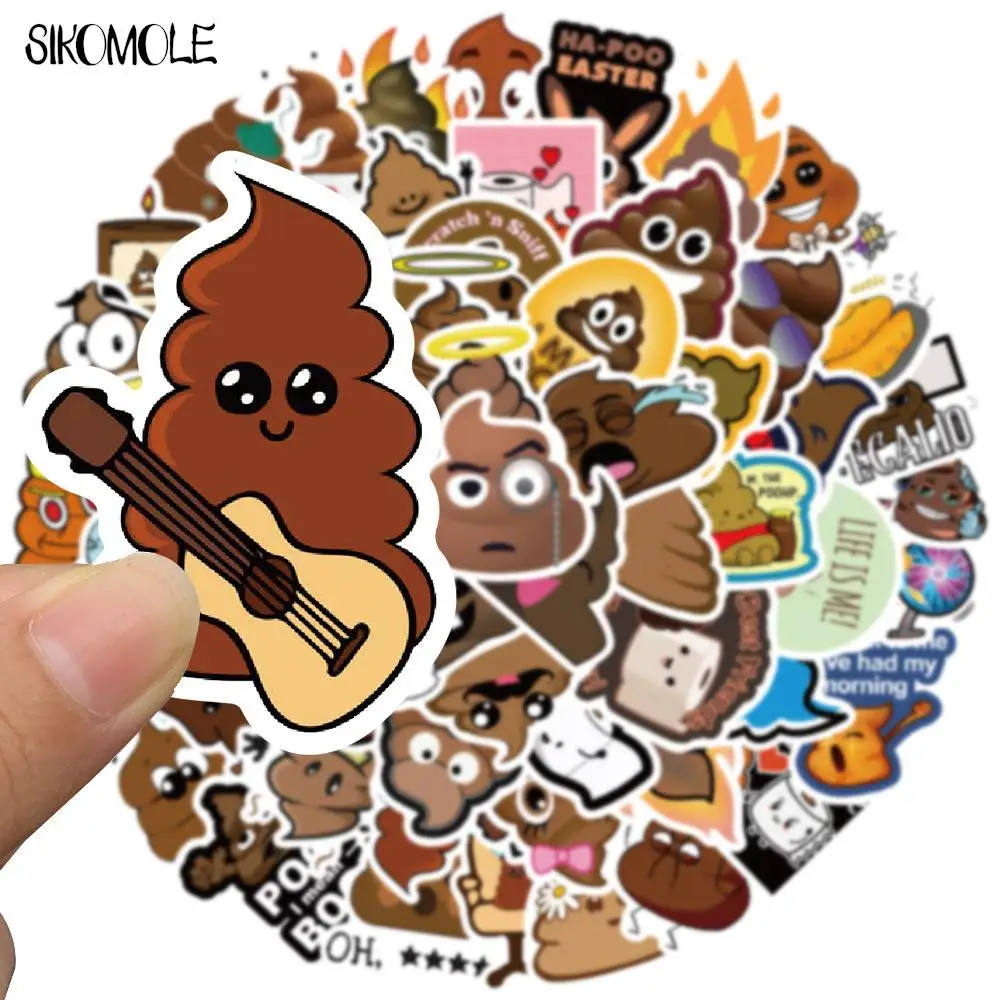 10/30/60PCS Cartoon Poop Spoof Personality Decoration Graffiti Stickers Kawaii DIY Skateboard Laptop Decals Children Sticker F5 cartoon stickers decorative stickers kawaii stickers graffiti stickers