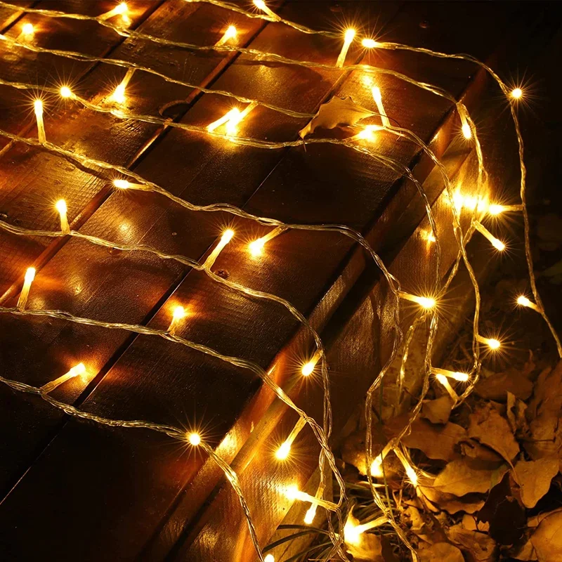 10/1M LED Christmas Garland Light Battery Powered Led String Fairy Light Outdoor Decorative Lighting For Christmas Wedding Party