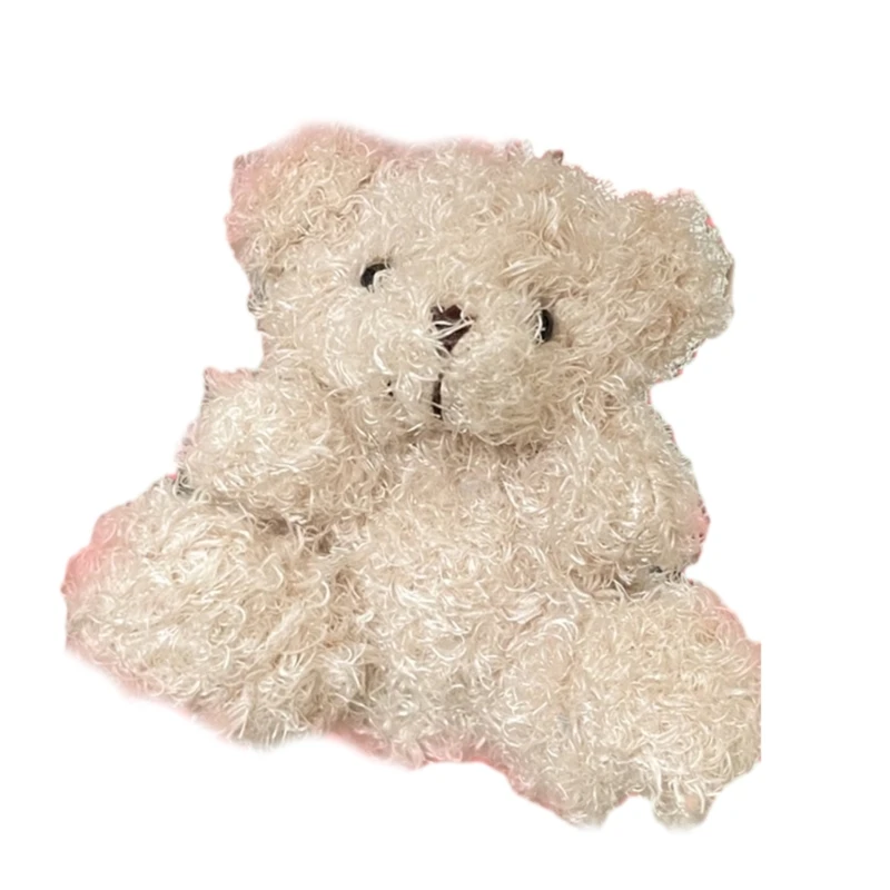 

Short Plush Pendant Bear Keychain Wedding Decorative Bear Girls Gift