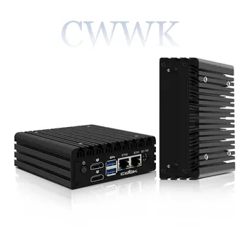 CWWK X86-P6 N355 Mini PC Fanless, Firewall Appliance Mini Computer with 2 x i226-V 2.5GbE LAN, OPNsense Micro PC Barebone 1