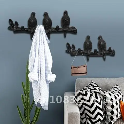 

Innovative ABS Bird Shape Wall Hooks Living Room Hanger Towel Key Hooks Hat Handbag Holder Home Decoration