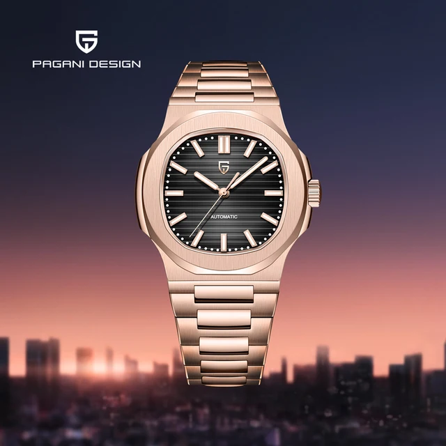 2025 New PAGANI DESIGN Rose Gold Men's Watches Luxury Automatic Watch For Men Mechanical Wristwatch Waterproof AR Sapphire Clock