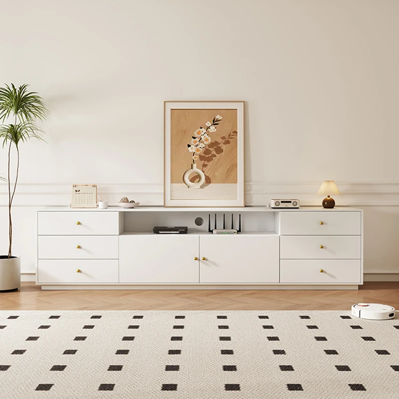 

White Furniture Tv Cabinet Retro Game Console Modern Mobile Living Room Industrial Luxury Tv Mueble Tables Rooms Storage