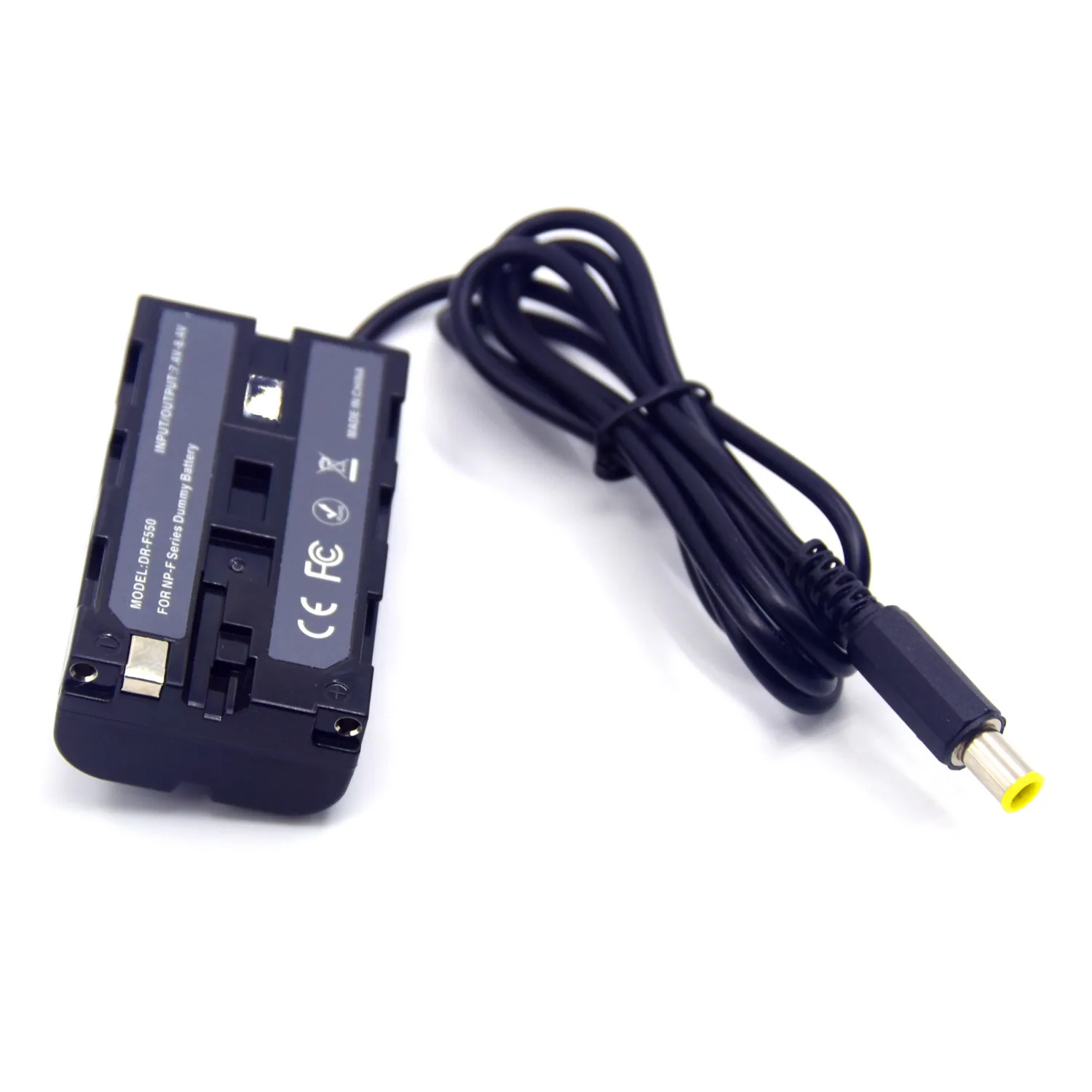 

NP-F550 F750 F770 F960 F970 Dummy Battery 6.0/6.5*4.4mm Male Plug for Sony HXR-NX5 PXW-Z150 FS100 Camera BMPCC Video Lights
